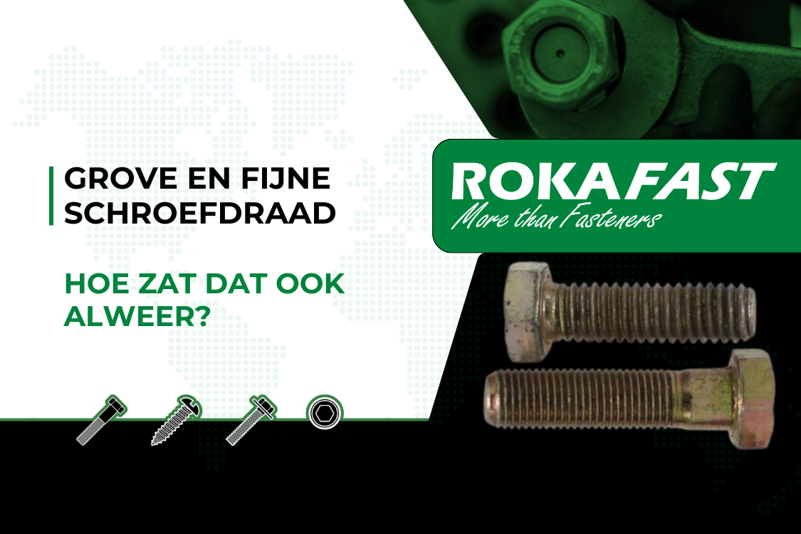 Het verschil tussen normale (grove) en fijne schroefdraad